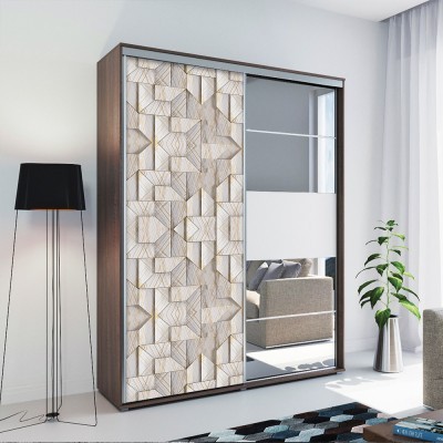 Διακόσμηση παιδικού δωματίου House Art - ΣΗΜΑΝΤΙΚΟ: Σε περίπτωση διαφοράς τιμής από το κατάστημα ισχύει παντα και μόνο η τιμή του καταστήματος Ανάγλυφο καφέ μοτίβο, Line Art, Αυτοκόλλητα ντουλάπας,